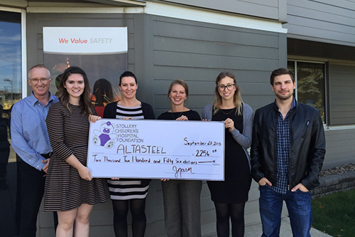AltaSteel Cheque Giving